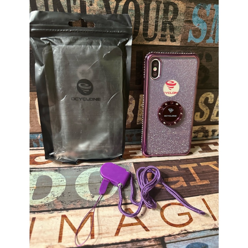 New Purple Bling Ring “ Cyclone “ iPhone X Case Holder